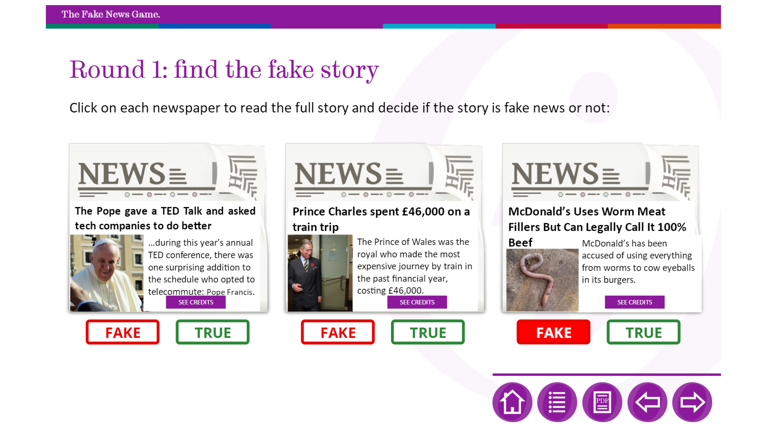 Recognize fake news in real news articles 